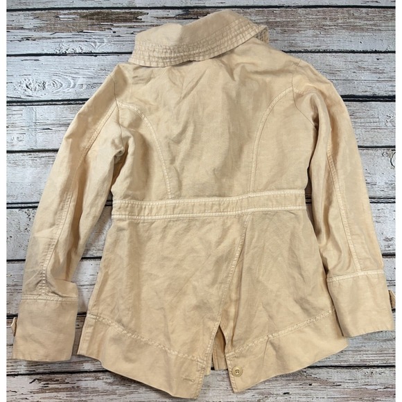 Sundance Womens Every Angle Linen Blend Jacket‎ Size S Beige Button Up Outerwear - Picture 8 of 8